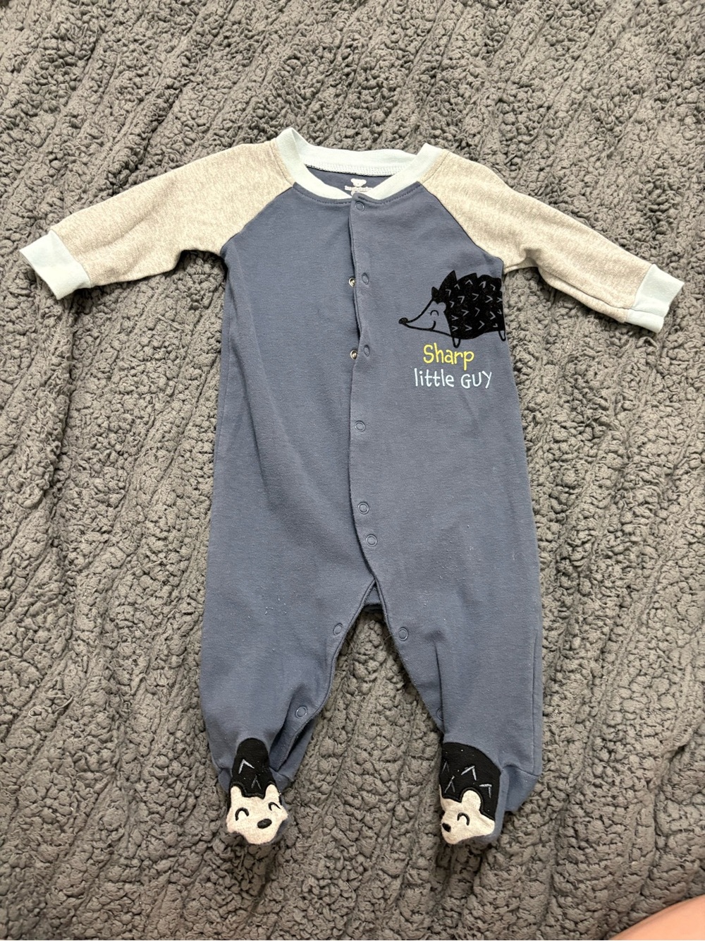KOALABABY | Blue “Sharp Little Guy” Footie Sleeper